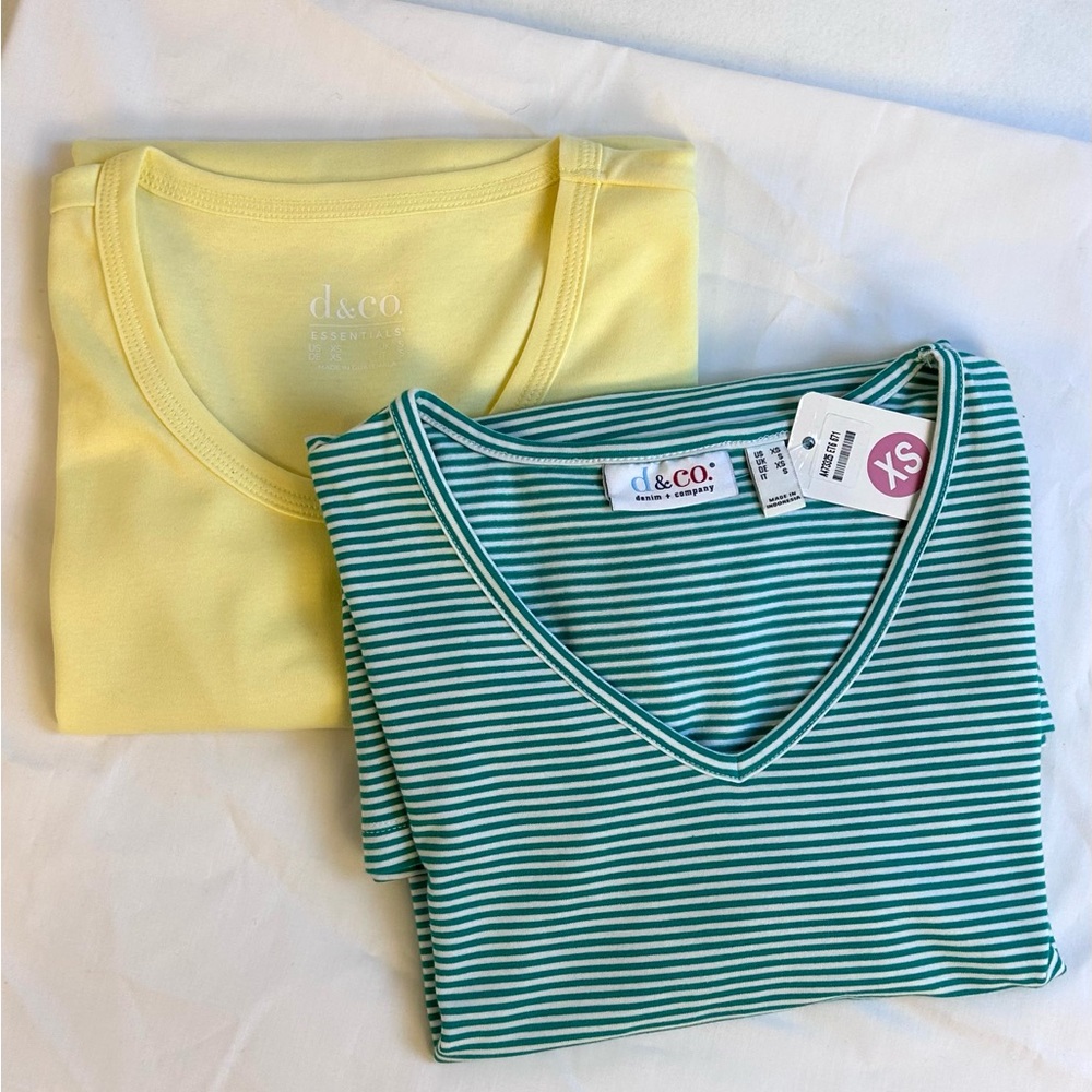 New Bundle of 2 QVC Denim & Co Women’s Cotton Casual Shirts / XS